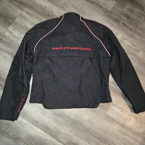Harley-Davidson Motorcycle Zip-Up Summer Biker Black & Red‎ Jacket Women'… - Picture 4 of 14
